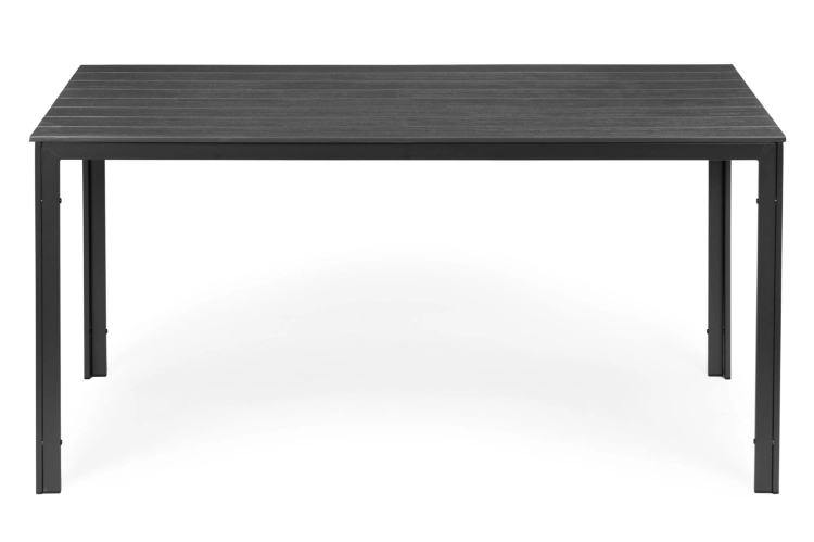 Stół ogrodowy 6-osobowy 156x78 cm polywood meble na taras szary