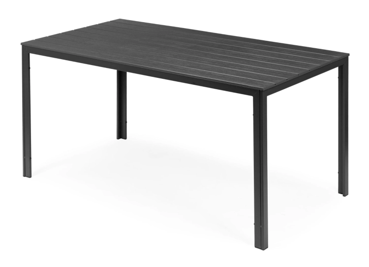 Stół ogrodowy 6-osobowy 156x78 cm polywood meble na taras szary