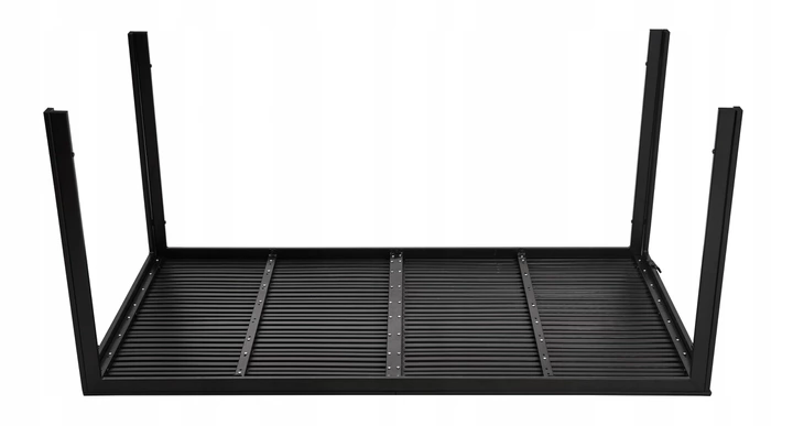 Stół ogrodowy 6-osobowy 156x78 cm polywood meble na taras czarny MultiGarden