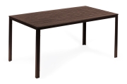 Stół ogrodowy 6-osobowy 156x78 cm polywood meble na taras brązowy MultiGarden