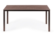Stół ogrodowy 6-osobowy 156x78 cm polywood meble na taras brązowy MultiGarden