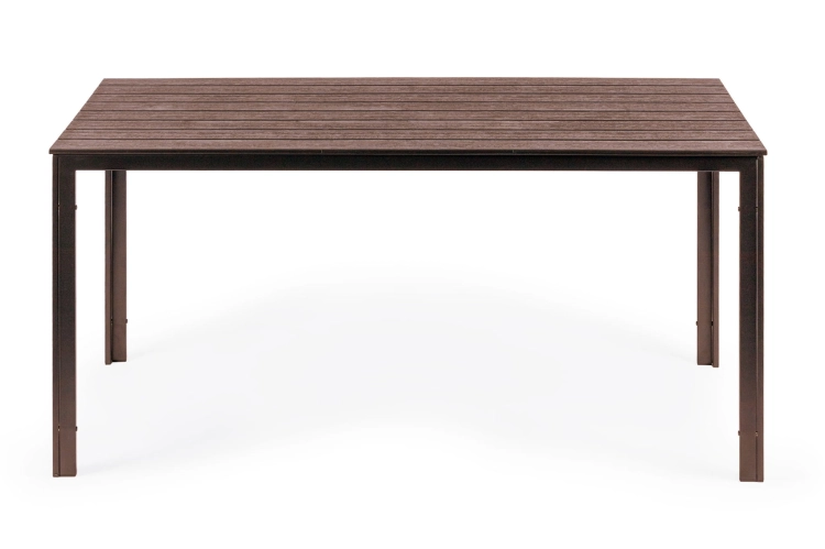 Stół ogrodowy 6-osobowy 156x78 cm polywood meble na taras brązowy MultiGarden