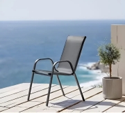 Zestaw komplet 4 krzeseł ogrodowych na taras balkon szare MultiGarden