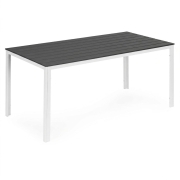 Stół ogrodowy 6-osobowy 156x78 cm polywood meble na taras szare białe MultiGarden