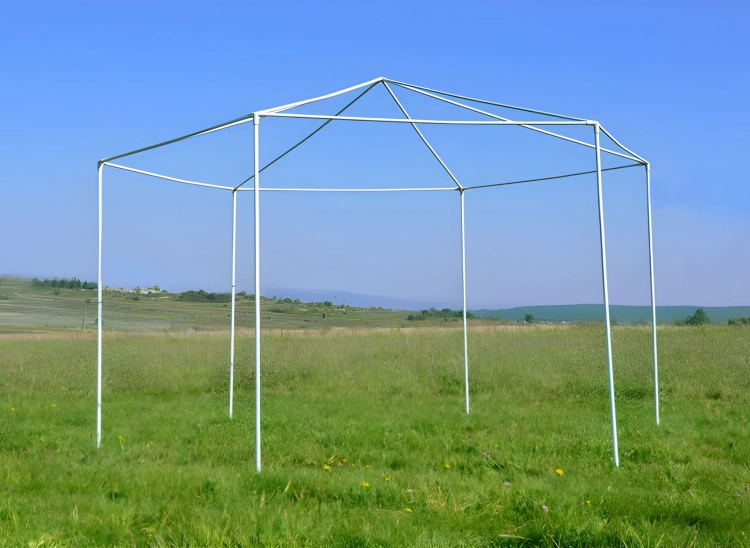 Namiot pawilon ogrodowy handlowy 2x2x2 m z oknami biały MultiGarden