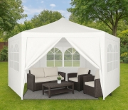 Namiot pawilon ogrodowy handlowy 2x2x2 m z oknami biały MultiGarden