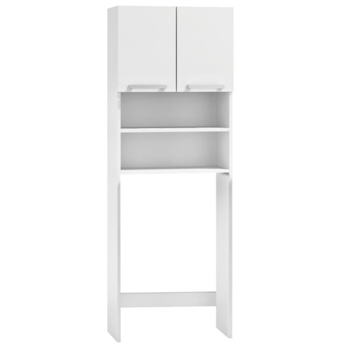 Szafka na pralkę łazienkowa biała szafka z półkami 183 cm ModernHome
