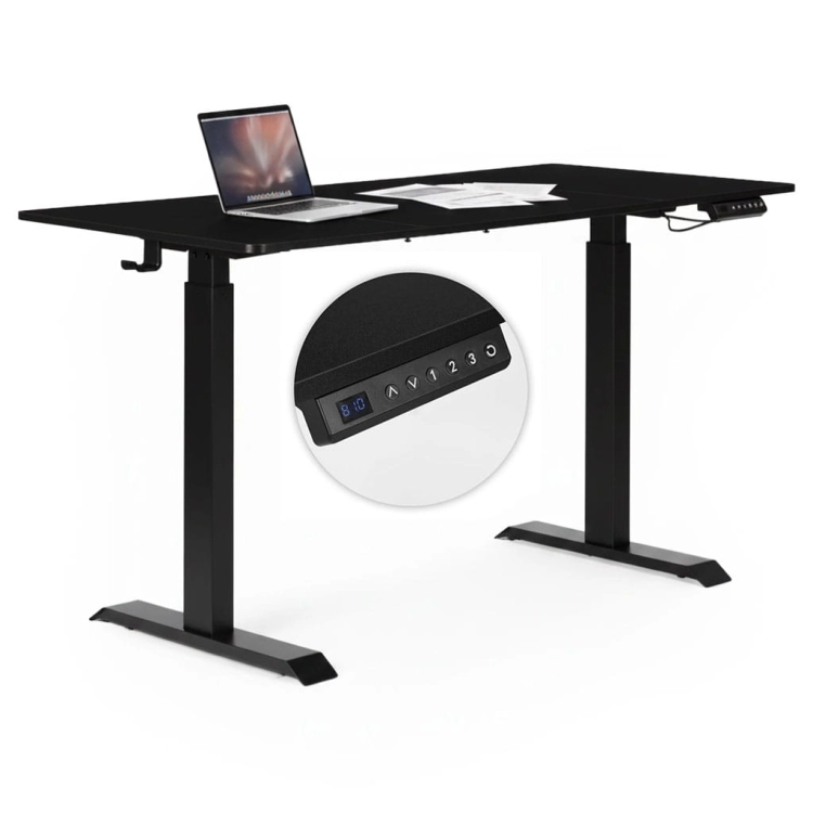 Biurko elektryczne regulowane 140x70 cm regulacja wysokości 76-121 cm ModernHome