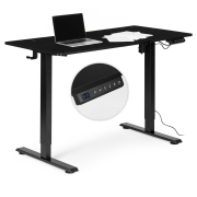 Biurko elektryczne regulowane 120x60 cm regulacja wysokości 72-117 cm czarne ModernHome