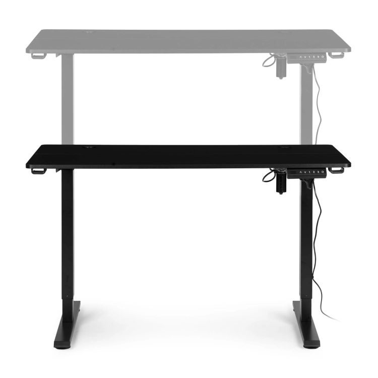 Biurko elektryczne regulowane 120x60 cm regulacja wysokości 72-117 cm czarne ModernHome