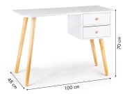 Nowoczesne biurko komputerowe stolik 2 szuflady ModernHome