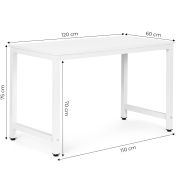 Biurko komputerowe szkolne stół 120x60 cm białe ModernHome