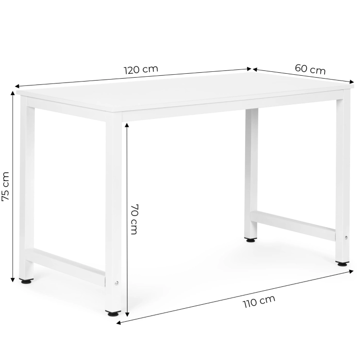 Biurko komputerowe szkolne stół 120x60 cm białe ModernHome