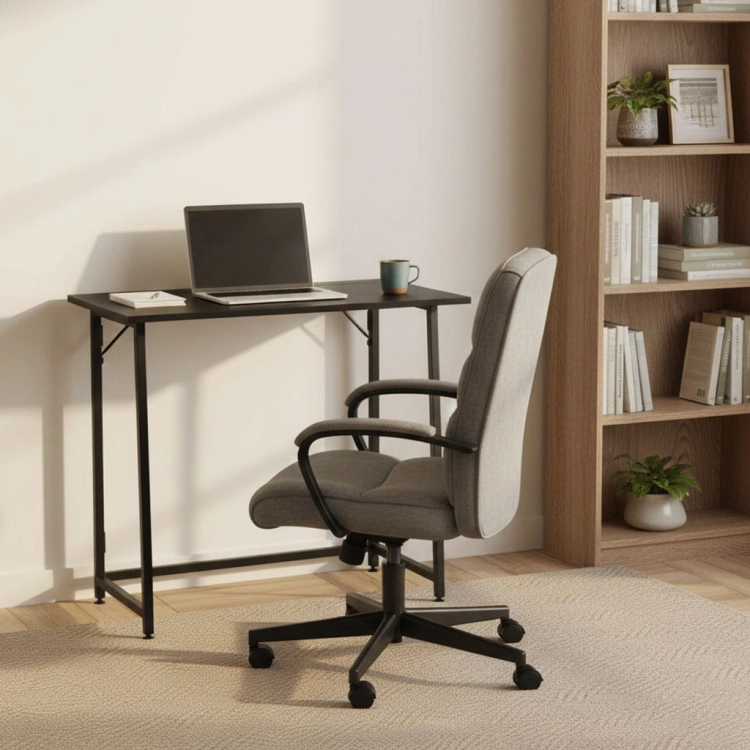 Biurko komputerowe składane 80x45 cm stolik pod laptopa czarne ModernHome