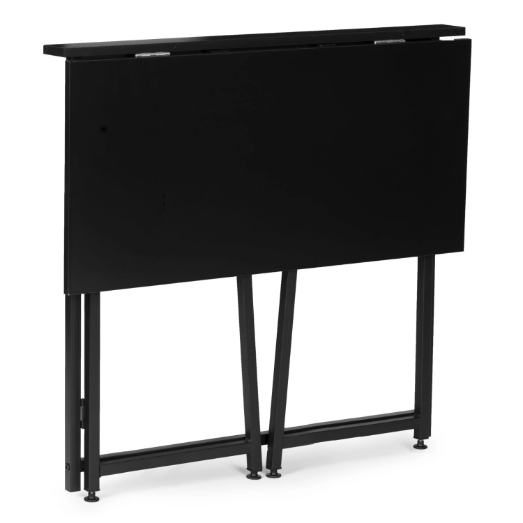Biurko komputerowe składane 80x45 cm stolik pod laptopa czarne ModernHome