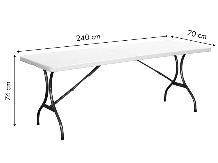 Stół cateringowy bankietowy ogrodowy składany 240x70 cm MultiGarden