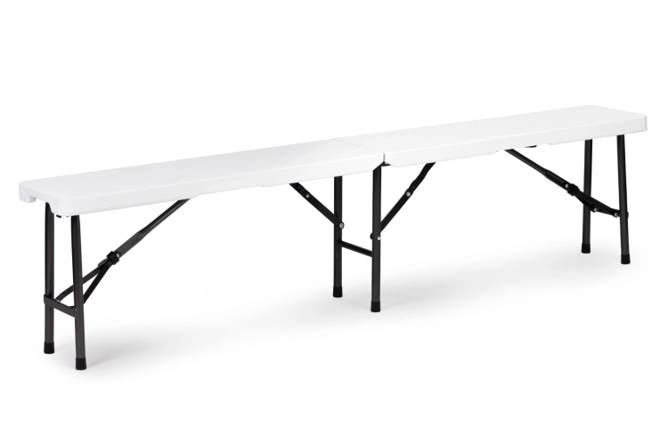 Zestaw cateringowy stół bankietowy 180 cm 2 ławki biały MultiGarden