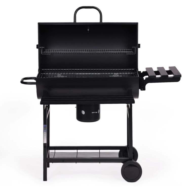 Grill węglowy ogrodowy z pokrywą termometr popielnik składane półki MultiGarden