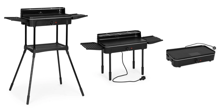 Grill elektryczny 3w1 stojący stołowy płyta grillowa ociekacz termostat MultiGarden