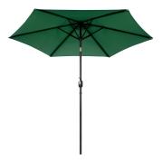 Duży parasol ogrodowy skośny łamany z korbą 6 żeber zielony 270 cm MultiGarden