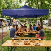 Pawilon ogrodowy eventowy automatyczny samorozkładalny namiot 3x3 m niebieski MultiGarden