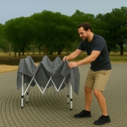 Namiot pawilon ogrodowy 3x3 m rozkładany automatycznie + 4 ścianki boczne MultiGarden