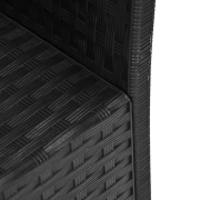 Sofa ogrodowa dwuosobowa z poduszką ławka na balkon taras ogród czarna MultiGarden
