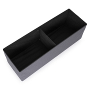 Pufa pikowana 111x38 cm ze schowkiem tapicerowana ława skrzynia ciemnoszara ModernHome