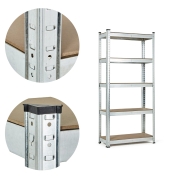 Regał magazynowy 180x90x40 cm stal galwanizowana 5 półek 875 kg ModernHome