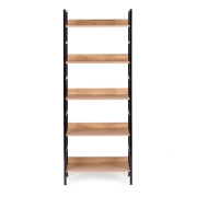 Regał loftowy wysoki 5 półek metal MDF ModernHome
