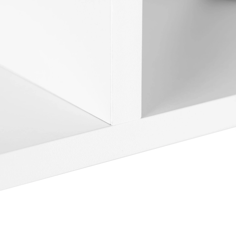 Nowoczesny regał do salonu kratka 5 półek na książki biały ModernHome